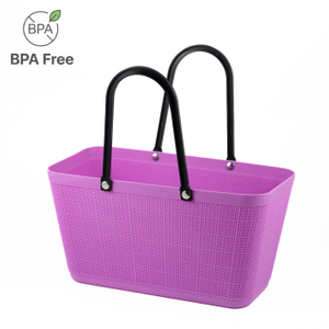 Easy-Clean PE Storage Hand Basket for Home & Office Use
