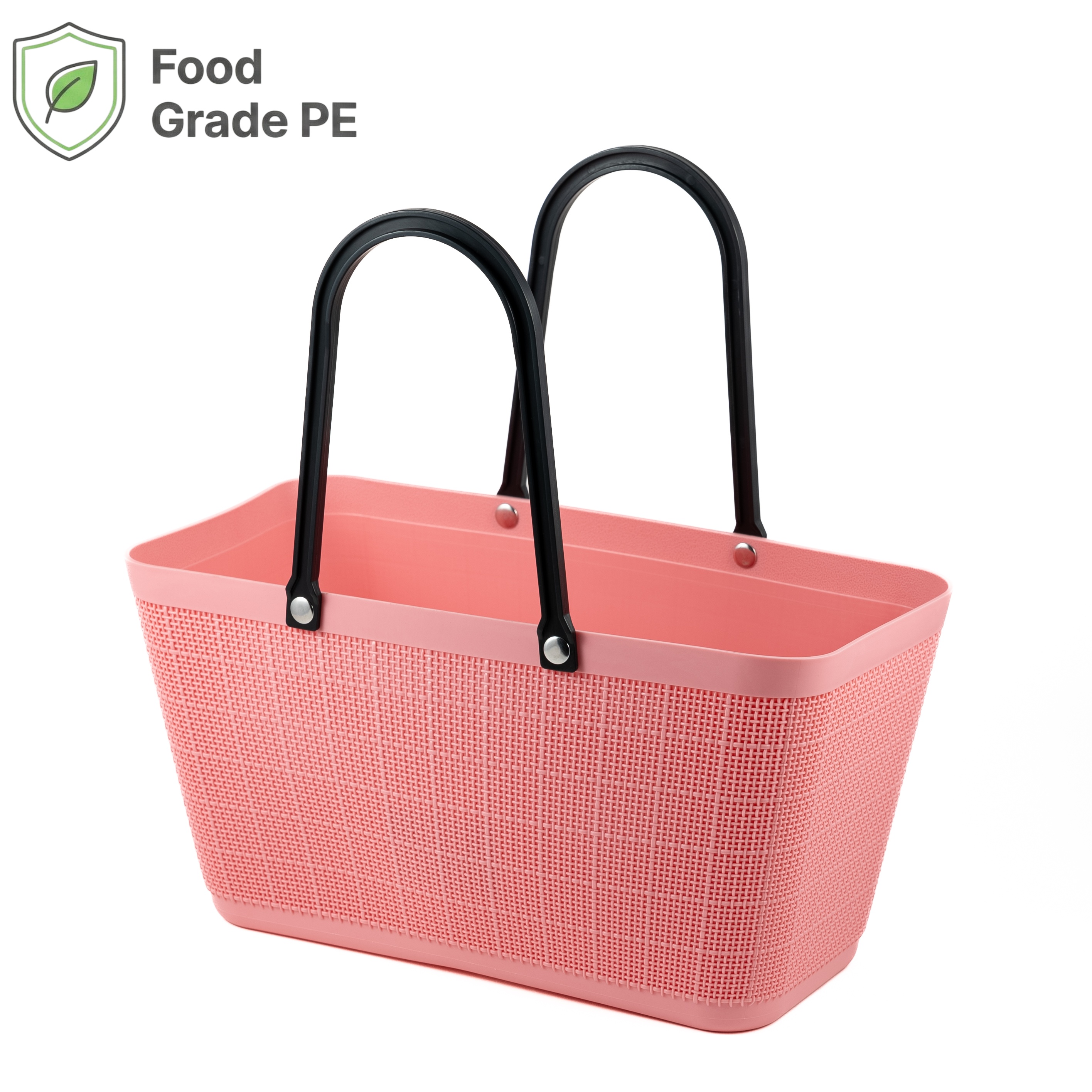 Thickened PE Retail Basket with Stable Base & Strong Handle