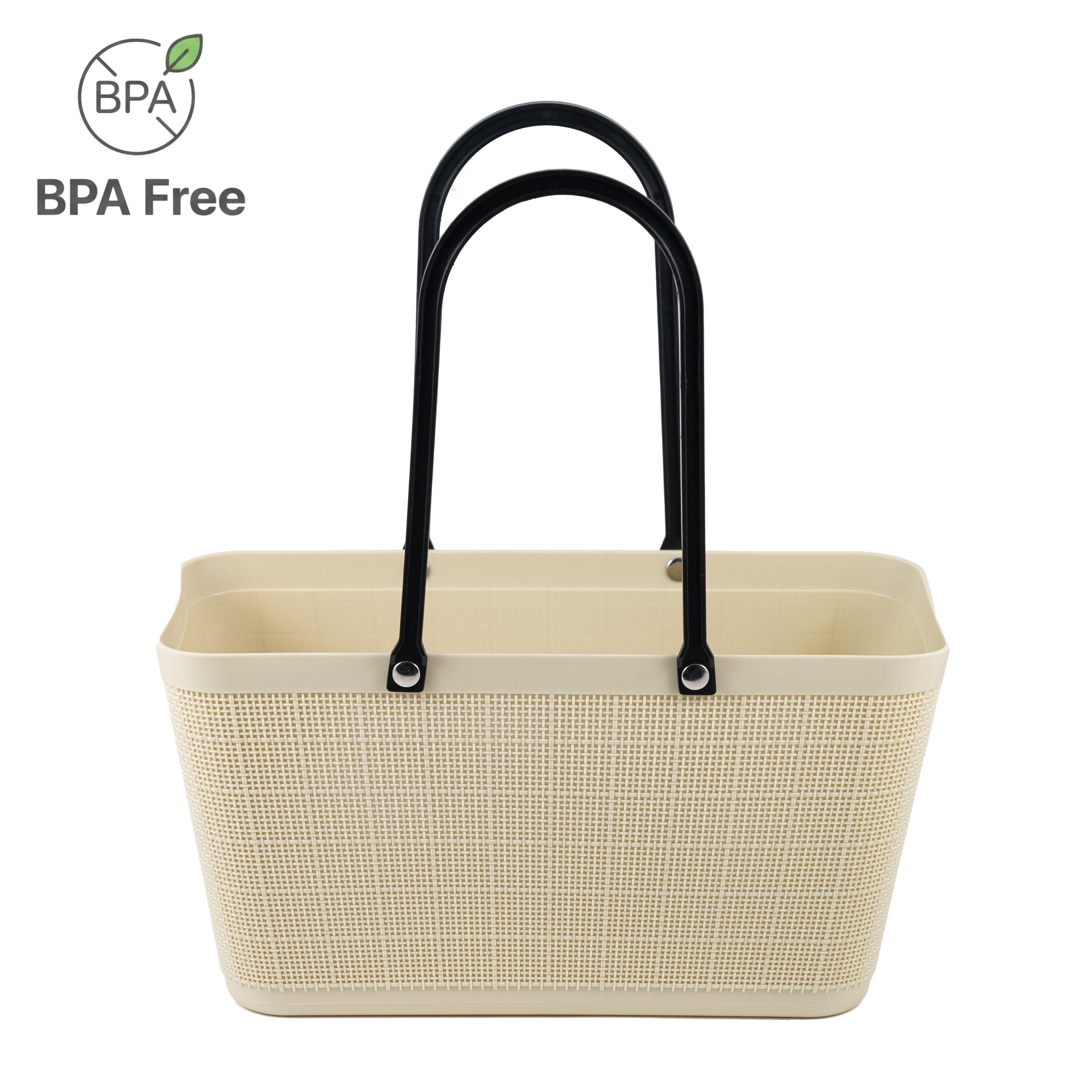 Reinforced PE Hand Basket with Sturdy Carry Handle