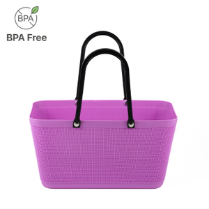 Easy-Clean PE Storage Hand Basket for Home & Office Use