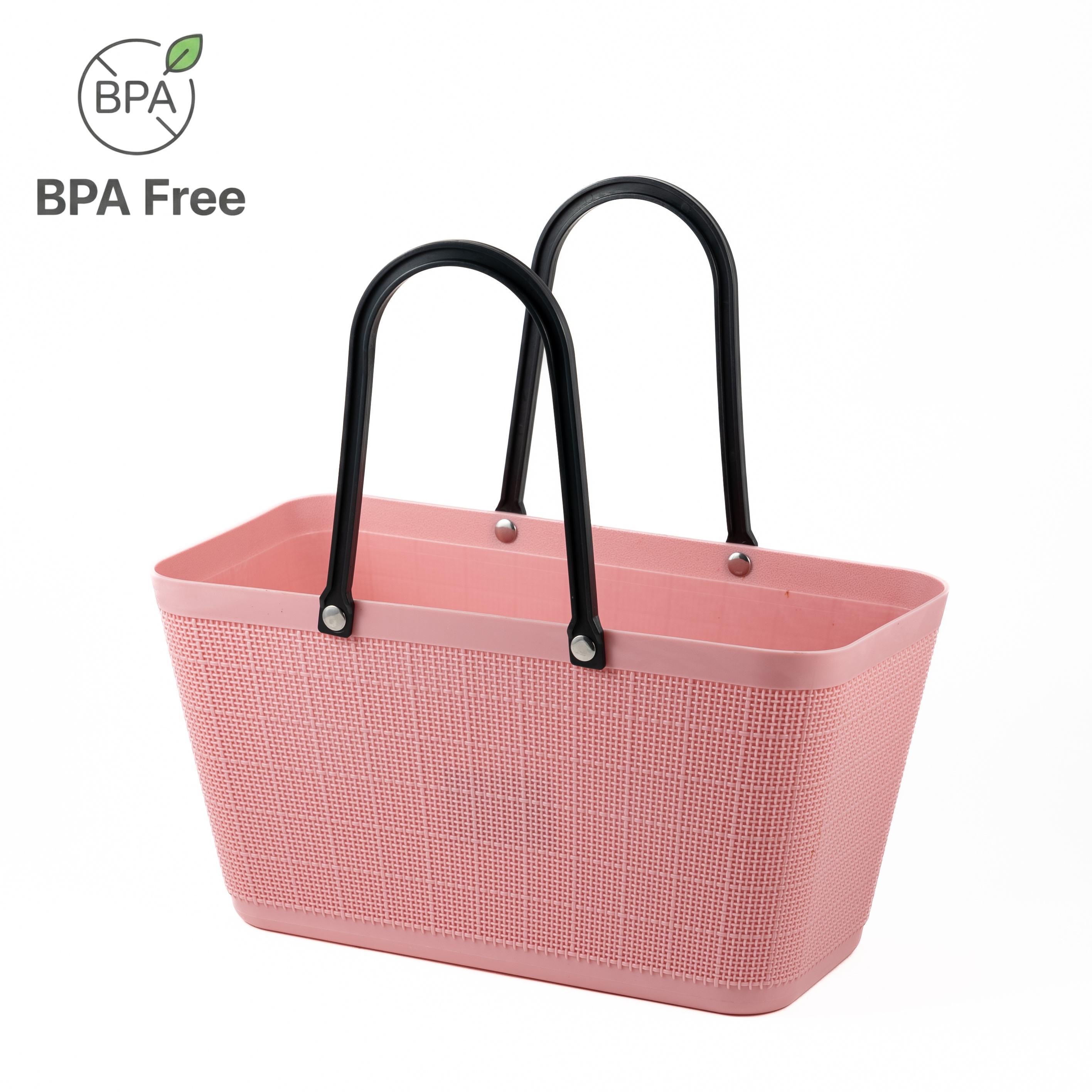 Reinforced PE Hand Basket with Sturdy Carry Handle