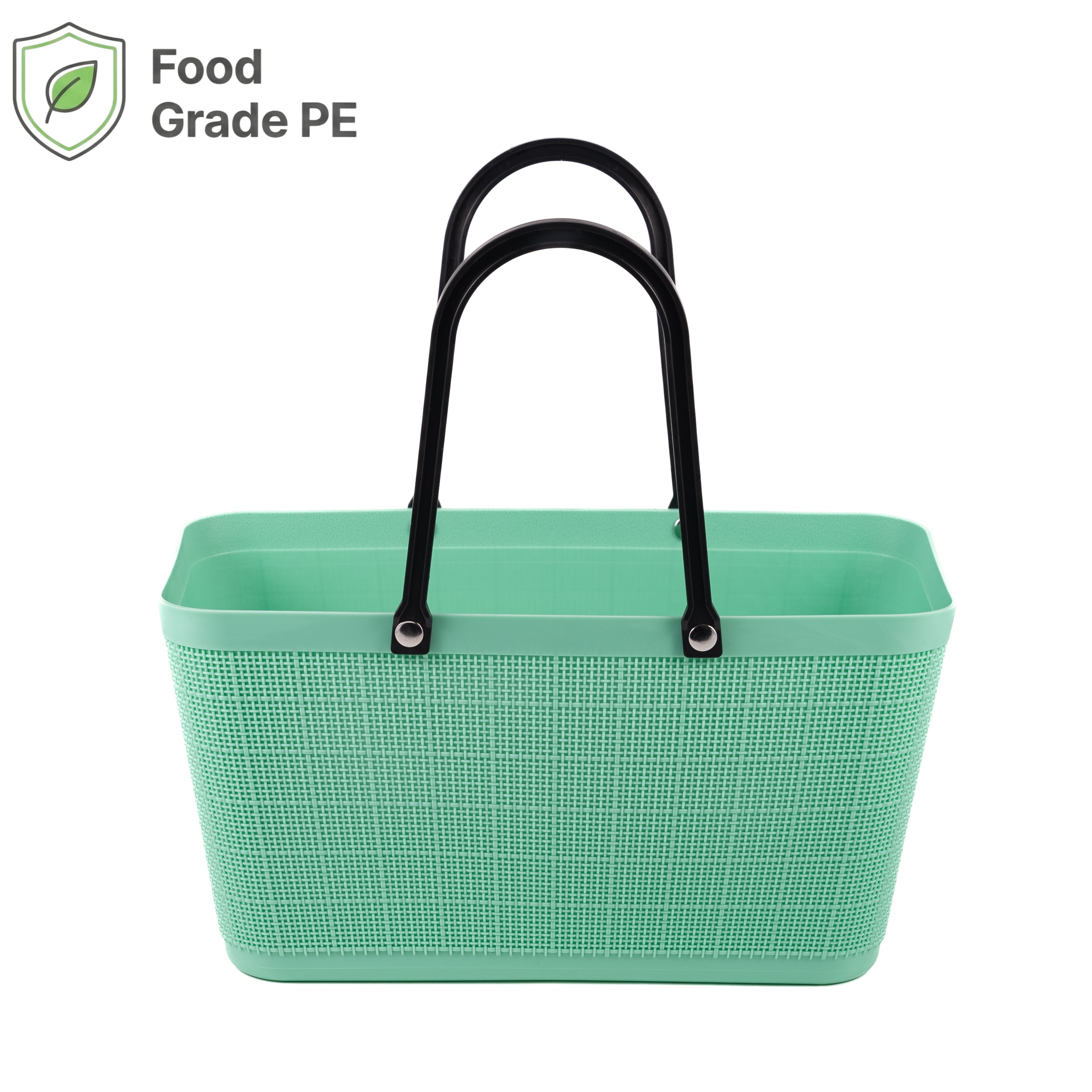 Thickened PE Retail Basket with Stable Base & Strong Handle