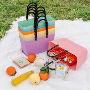 Easy-Clean PE Storage Hand Basket for Home & Office Use