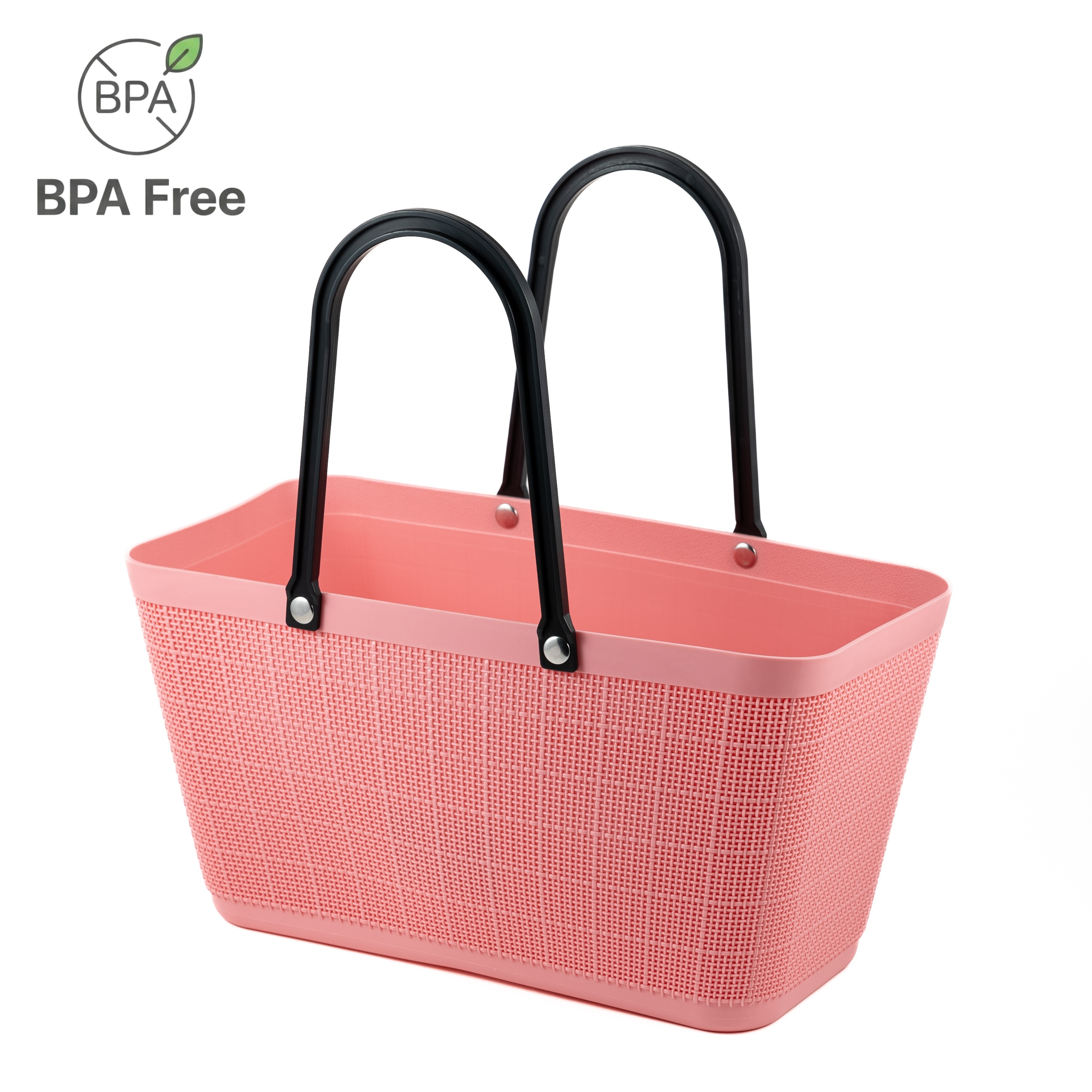 Reinforced PE Hand Basket with Sturdy Carry Handle