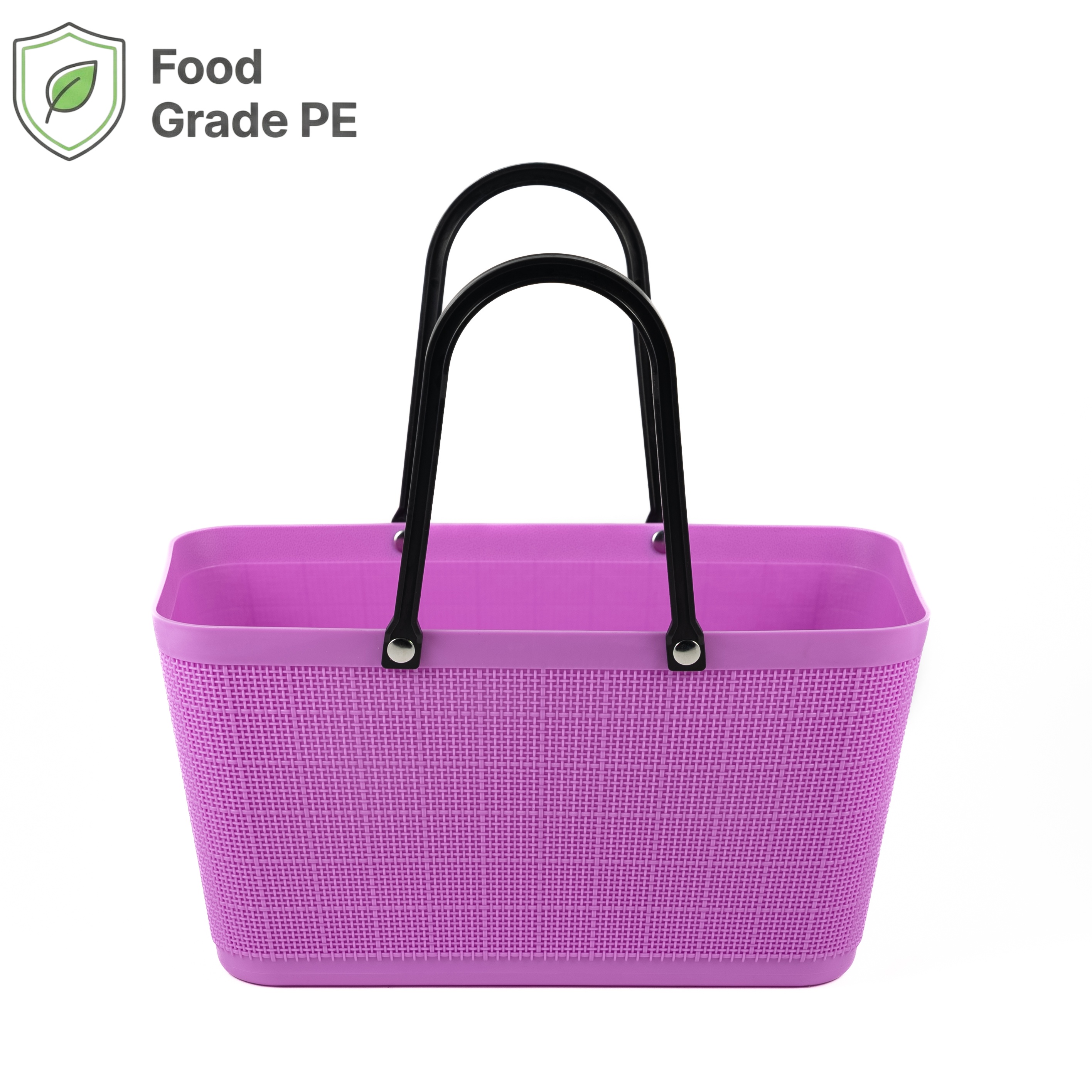 Smooth-Edged PE Hand Basket for Safe & Comfortable Use