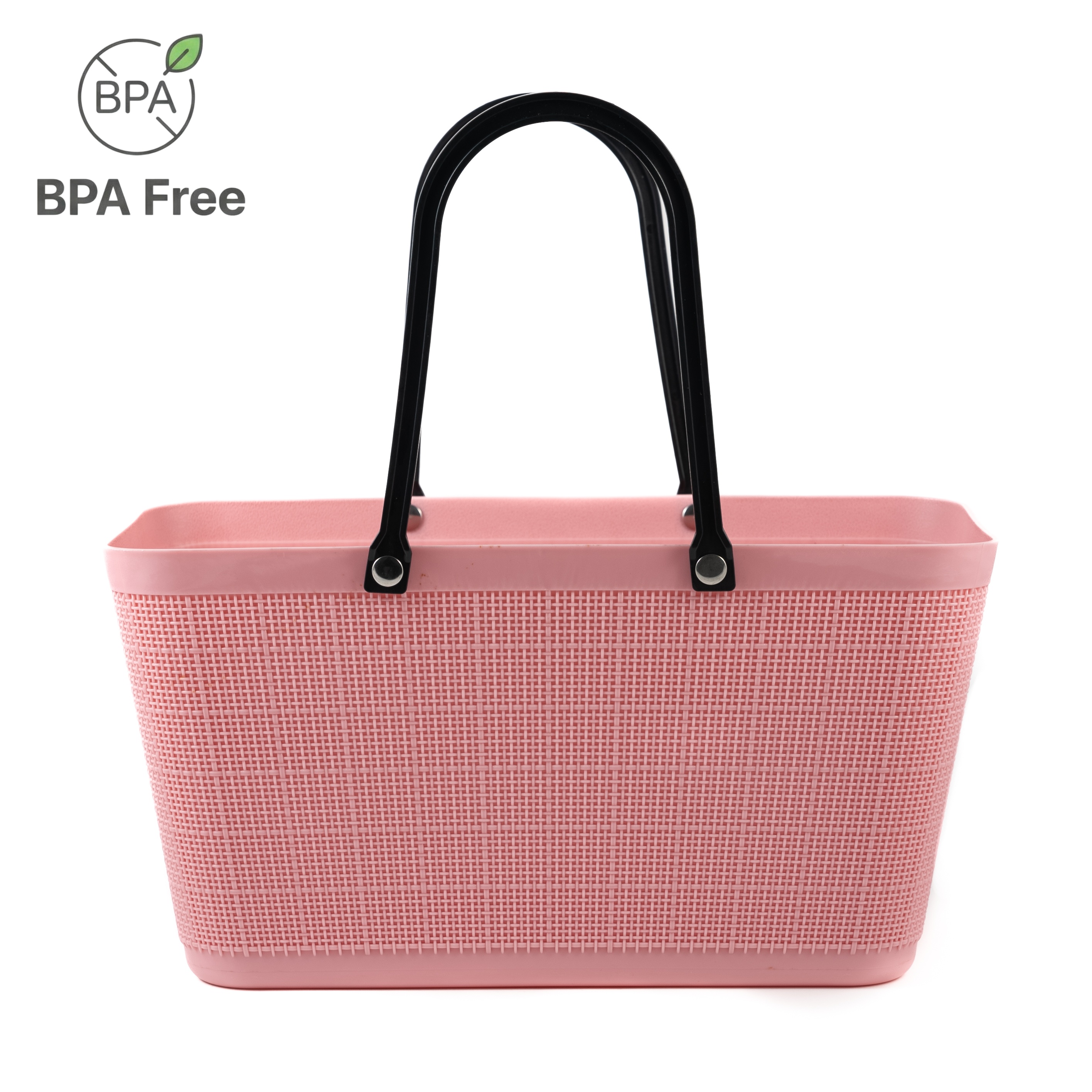 Reinforced PE Hand Basket with Sturdy Carry Handle